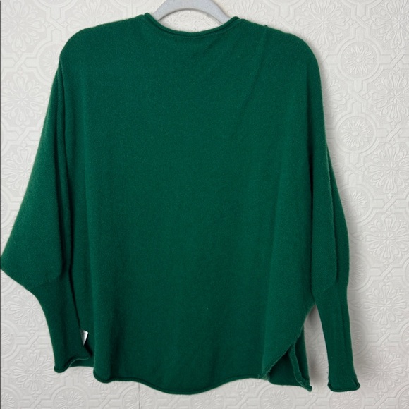 Quince 100% Cashmere Emerald Green Open Cardigan Wrap Dolman Sleeves Sweater - Picture 7 of 7